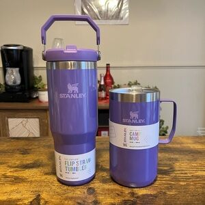 ❌SOLD❌ Dahlia Shimmer Winter Wonderland 24 oz Camp Mug & 30 oz Flip Straw